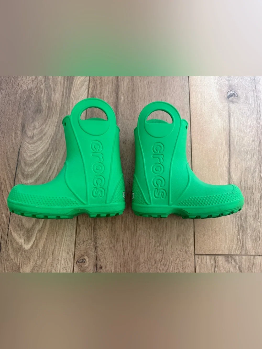 Crocs Handle It Rain Boots Toddler Kids Size C7 Green Waterproof Rubber